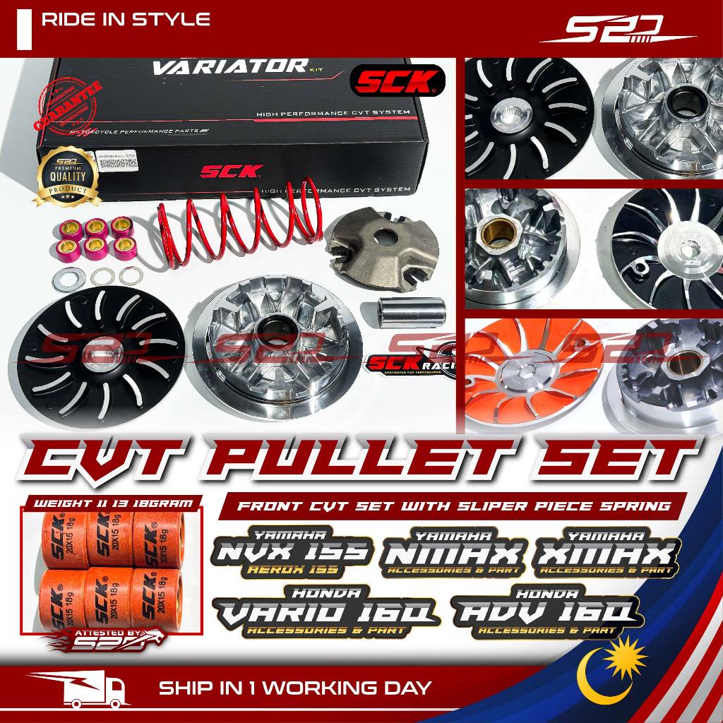 CVT Pulley SCK ADV VARIO 160 NVX NMAX XMAX PNP Boost Variator 20X15MM ...