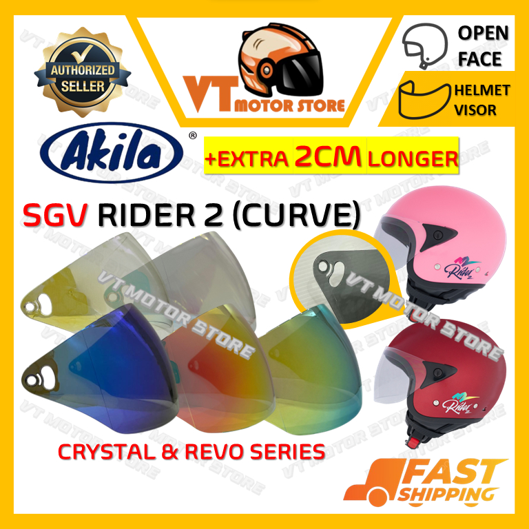 💥READY STOCK DEAL💥🔥LEBIH PANJANG +2CM & CURVE🔥 AKILA SGV RIDER 2 HELMET ...