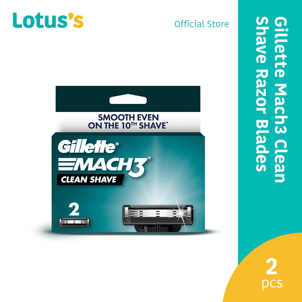 Gillette Mach3 Clean Shave Razor Blades 2pcs | Shopee Malaysia