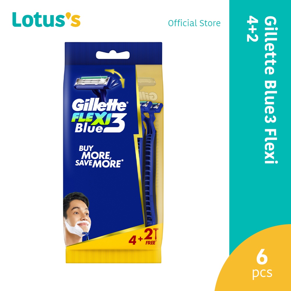 Gillette Blue3 Flexi Disposable Razors 4+2s | Shopee Malaysia