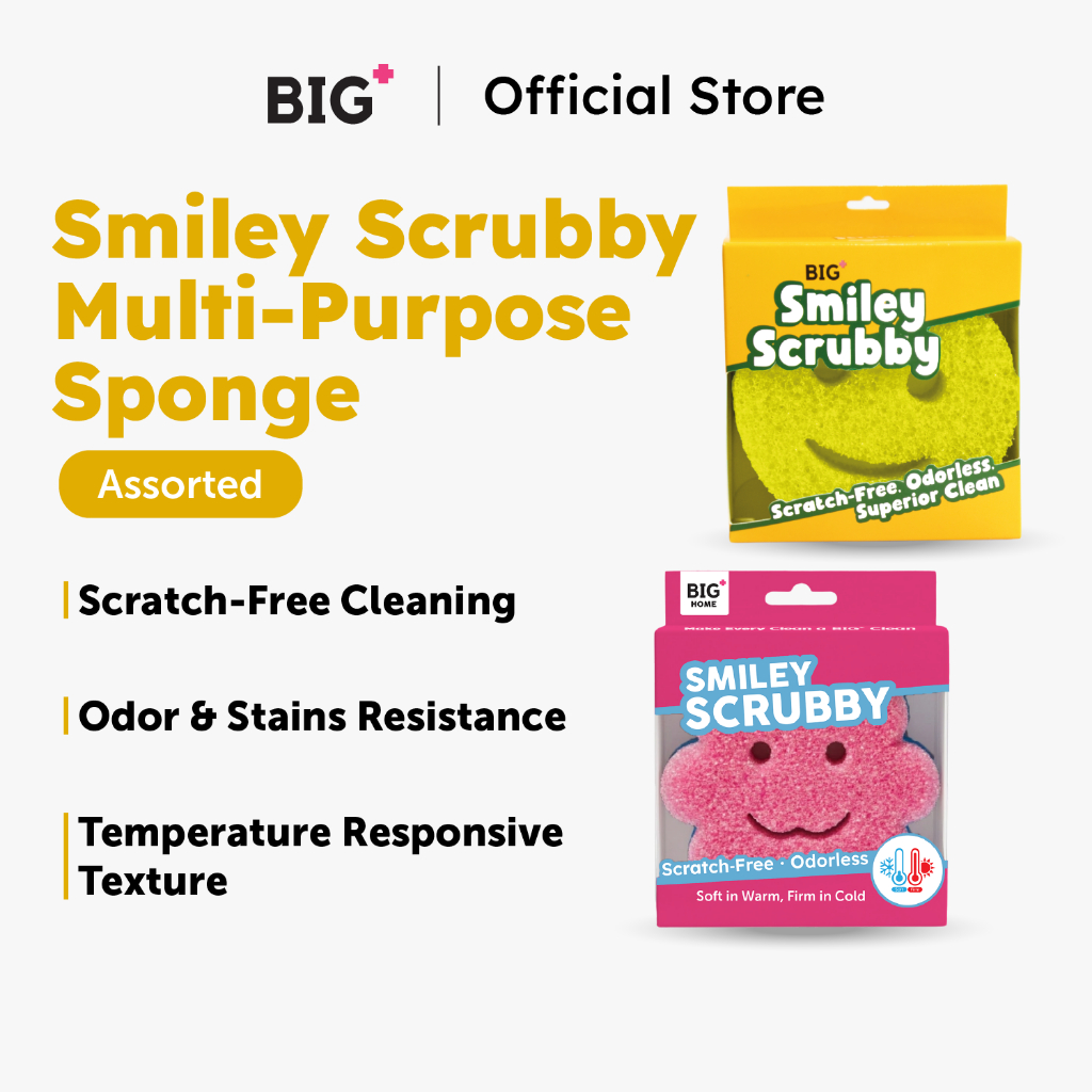 BIG+ Smiley Scrubby MultiPurpose Sponge | Dishwashing Scrubber Kitchen ...