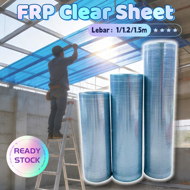 Transparent Polycarbonate Atap Cerah Lutsinar Rata Roof Sheet ...