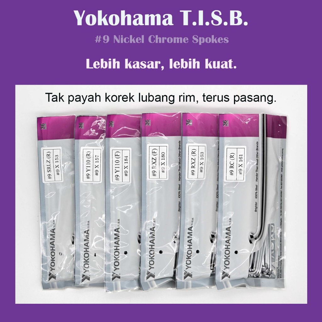 Yokohama #9 Lidi Motosikal Lidi Kasar Besar Jejari Tebal Motosikal ...