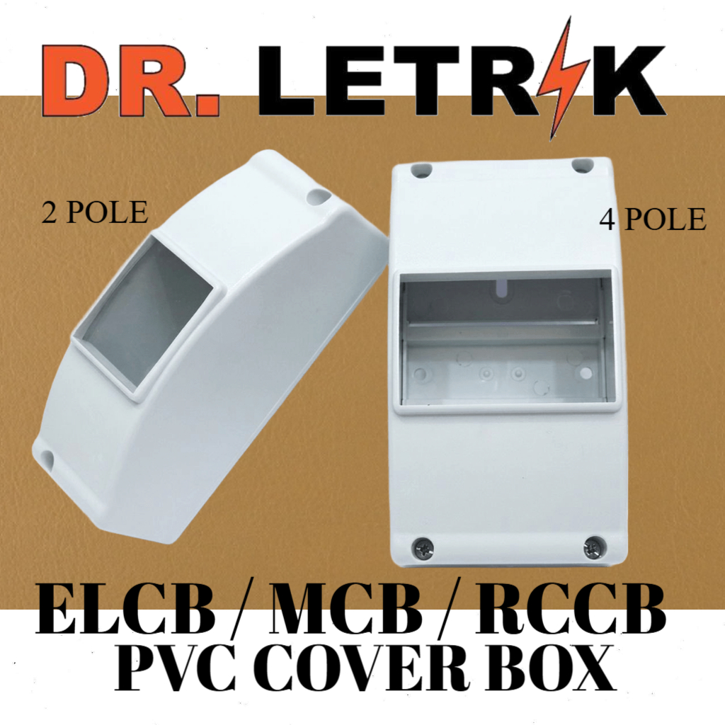 ELCB / RCCB / MCB Cover PVC Box 2P / 4P ( Only Box / Base ) | Shopee ...