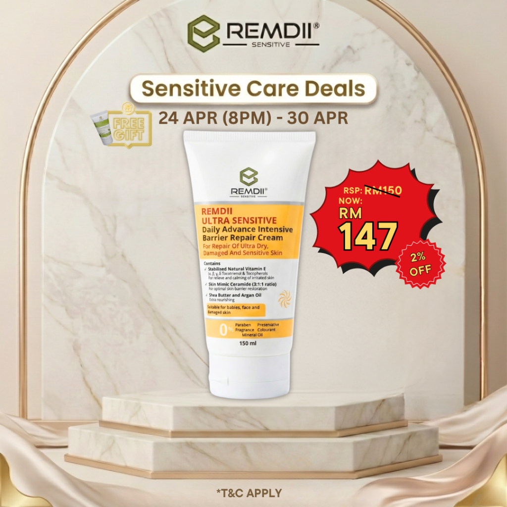 REMDII Ultra Sensitive Krim Ekzema Ceramide | UPM Patented Barrier ...