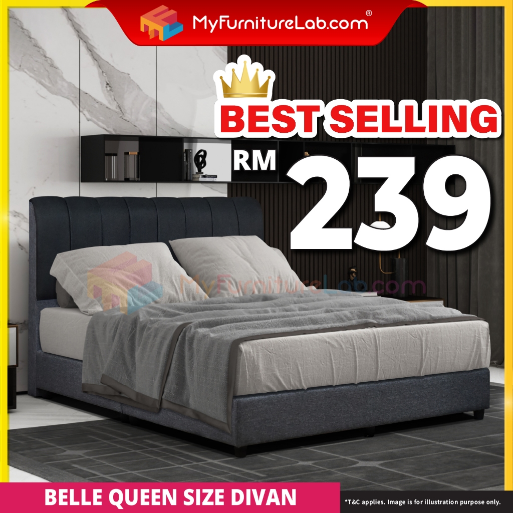 【READY STOCK】𝐌𝐘𝐅𝐔𝐑𝐍𝐈𝐓𝐔𝐑𝐄𝐋𝐀𝐁®: BELLA Queen Size Divan Queen bed Frame ...