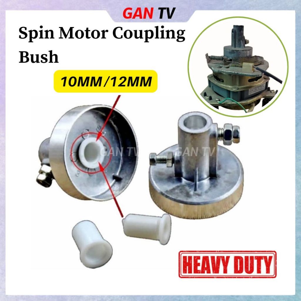 Heavy Duty Coupling Bush 10MM/12MM Semi Auto Washing Machine Spin Motor ...