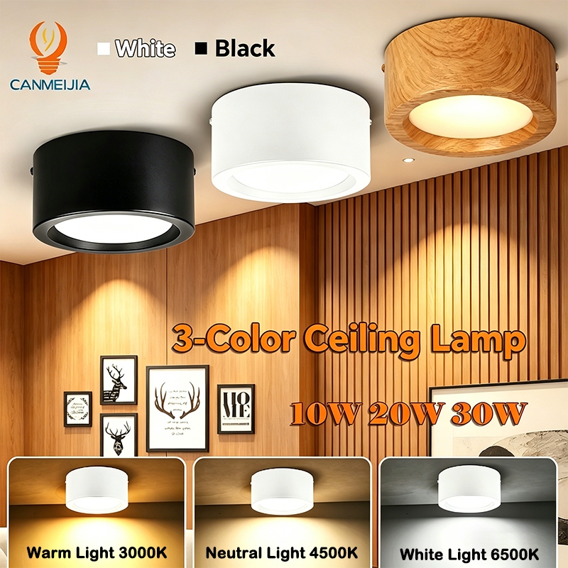 Tri-color Downlight Ceiling Light 20W 30W Led Lampu Siling for Bilik ...