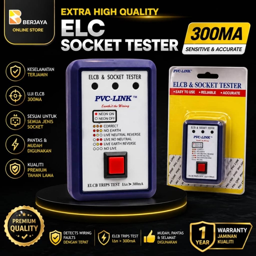 [READY STOCK] ELCB TRIPS & SOCKET TESTER TEST POWER SUPPLY SAFETY SM ...
