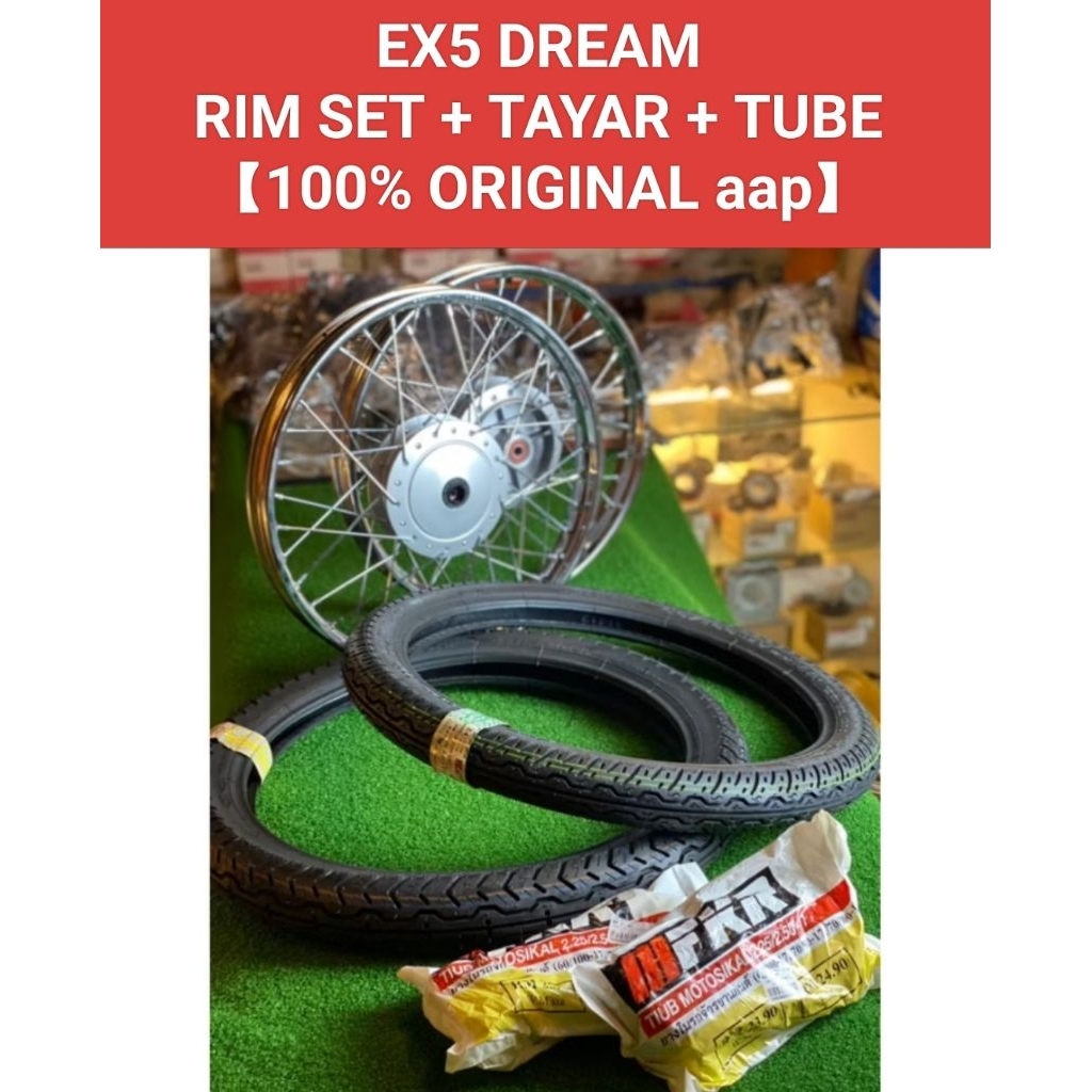 EX5 DREAM/WAVE100 [ ORIGINAL aap ] FRONT & REAR RIM SET | Shopee Malaysia
