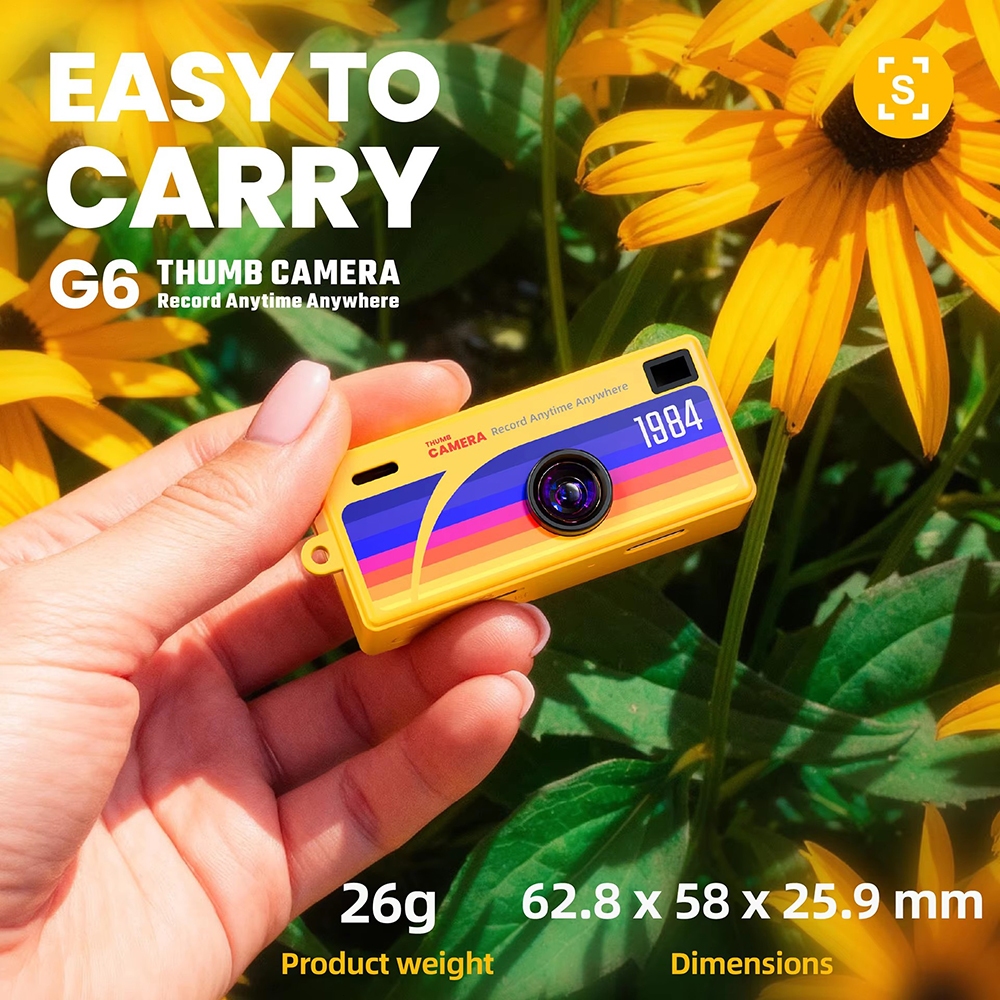 G6 Ultra Mini Thumb Camera 1080P HD Classic Retro CCD Action Camera ...