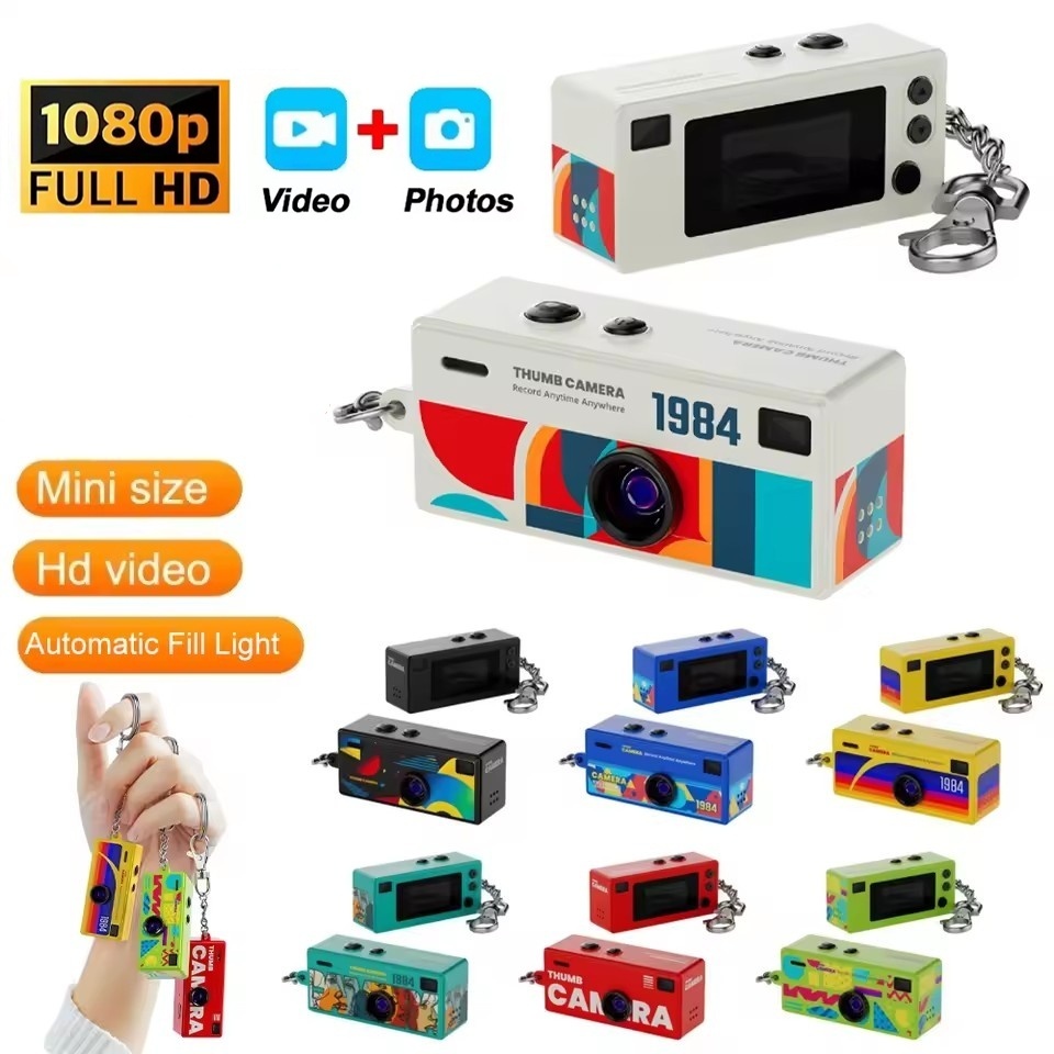 Retro Mini Camera 1080P HD Portable Indoor/Outdoor Small Digital Camera ...