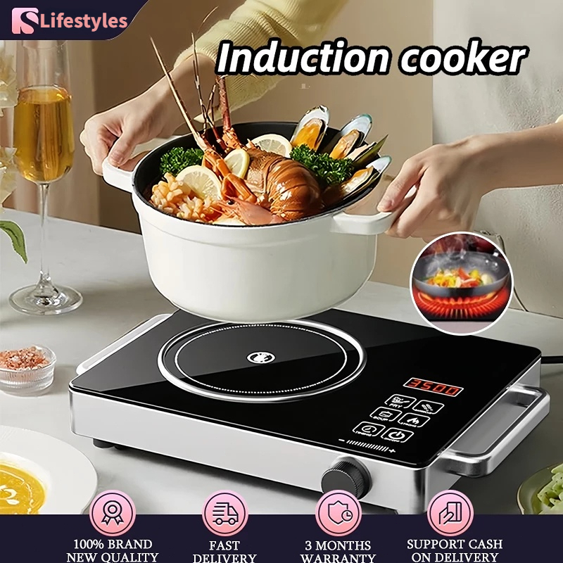 【5-year warranty】3500W Induction Cooker 【Touch + Knob】Universal for all ...