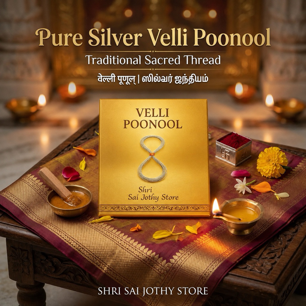 Velli Poonool Silver Sacred Thread | Silver Jandhyam Punool Punuul ...