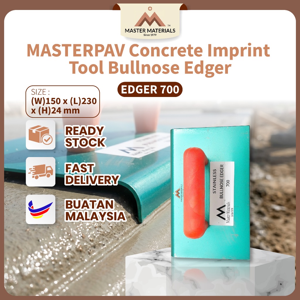 MASTERPAV Concrete Imprint Tool Bullnose Edger 700 | Shopee Malaysia