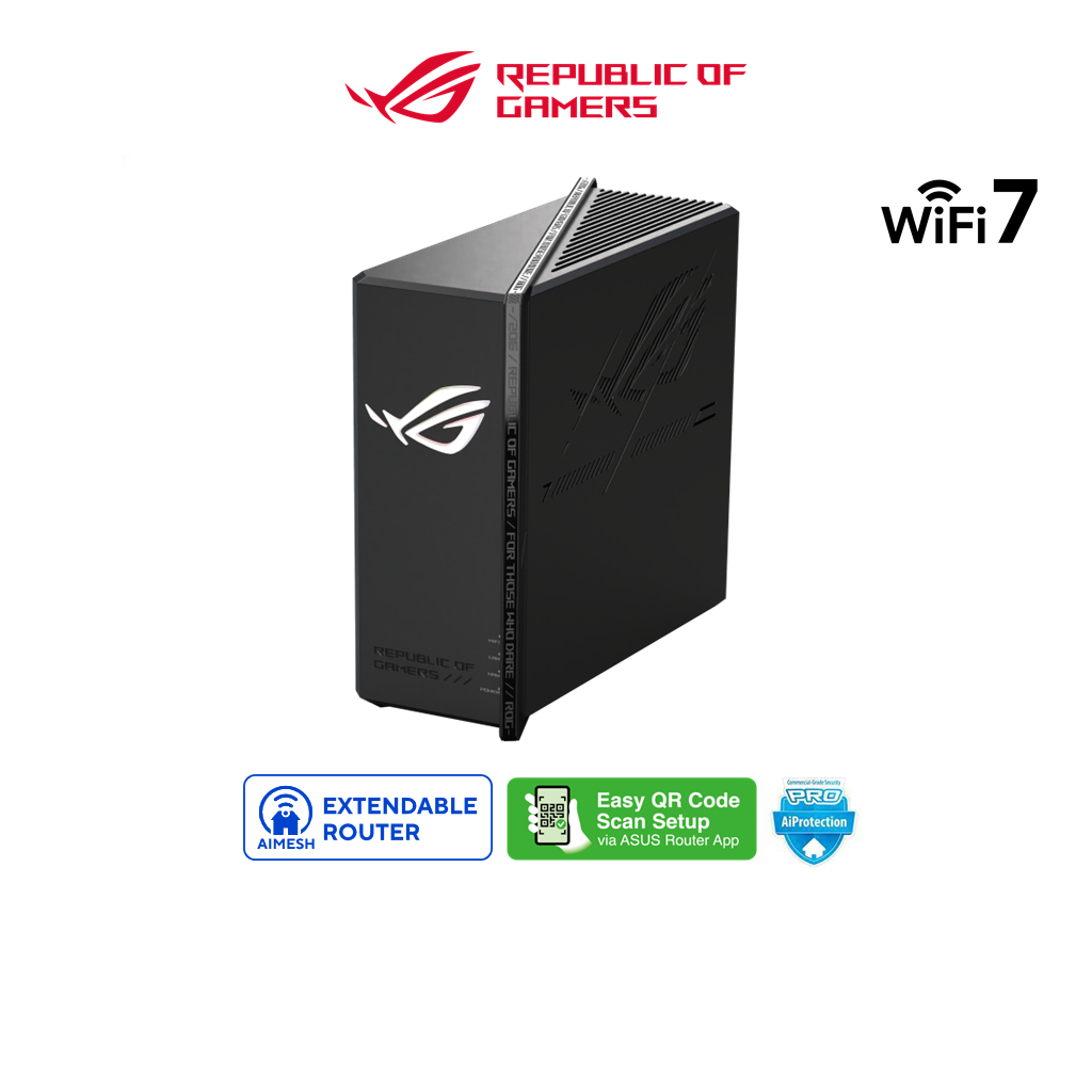 ROG Strix GS-BE7200X Dual-band WiFi 7 (802.11be) Gaming Router, support ...
