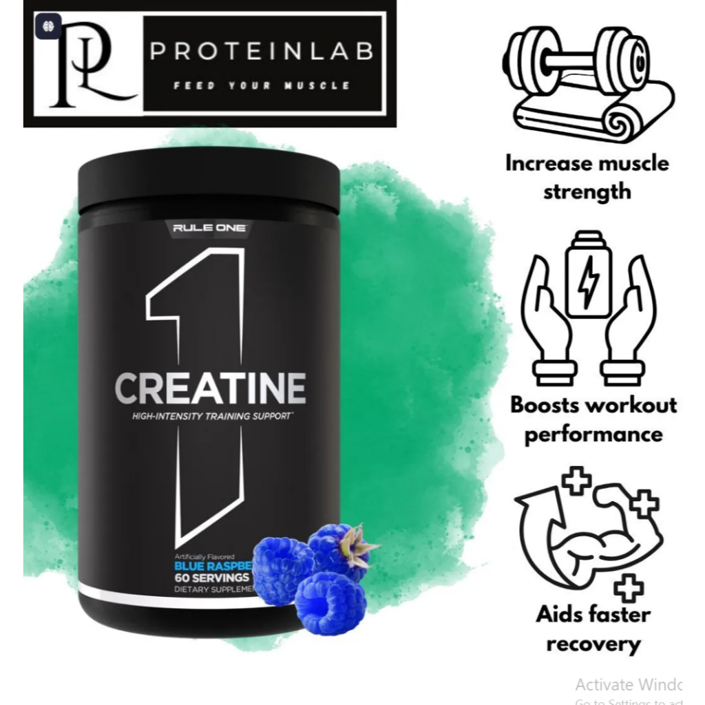 Rule 1 Creatine Monohydrate (Blue Raspberry) (60 Servings) | Shopee ...