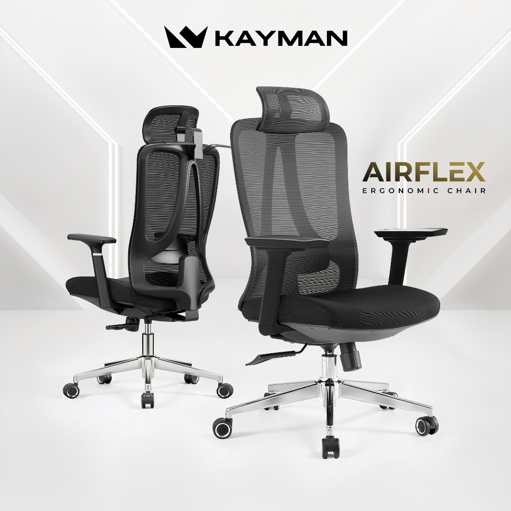Kayman Chair AIRFLEX Ergonomic Mesh Office Chair Kerusi Pejabat Ofis ...