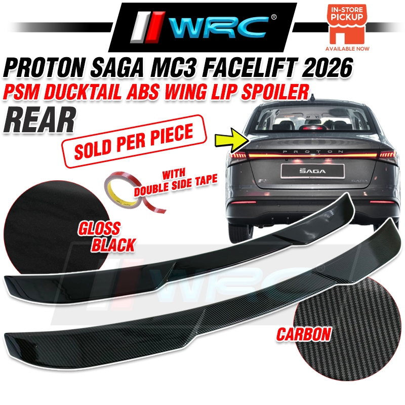 Proton Saga MC3 Facelift 2026 PSM Ducktail ABS Rear Top Roof Wing Lip ...