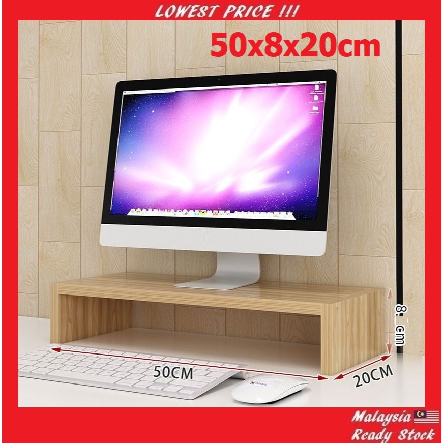 Monitor Screen Shelf Computer Monitor Stand Keyboard Storage Tray Rack ...