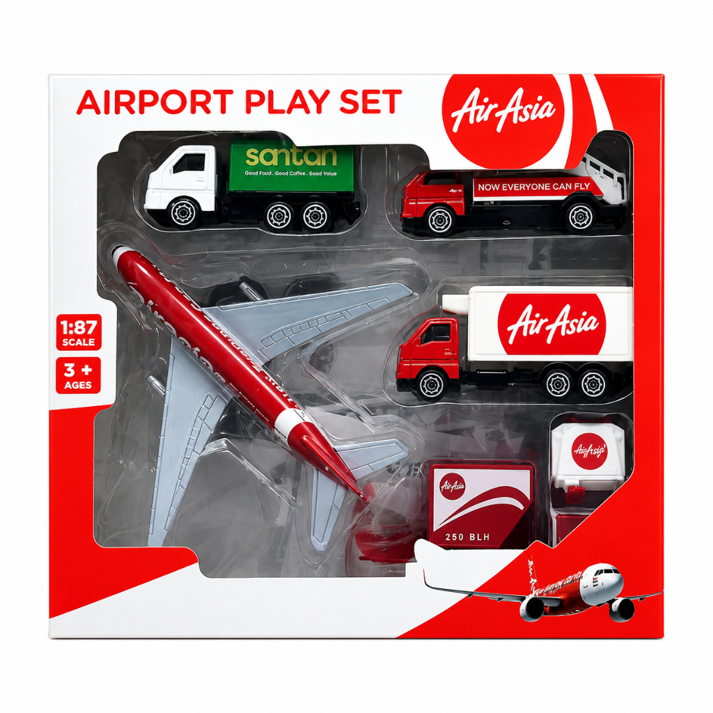 AirAsia AIRPORT PLAY SET (1:87 スケール) 🇲🇾 AirAsia Airport Play Set 💯 | Shopee Malaysia