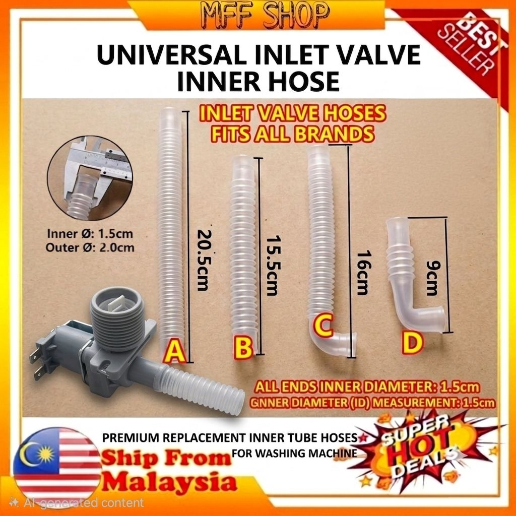 Washing Machine Water Inlet Valve Inner Hose Tube Replacement Part ...