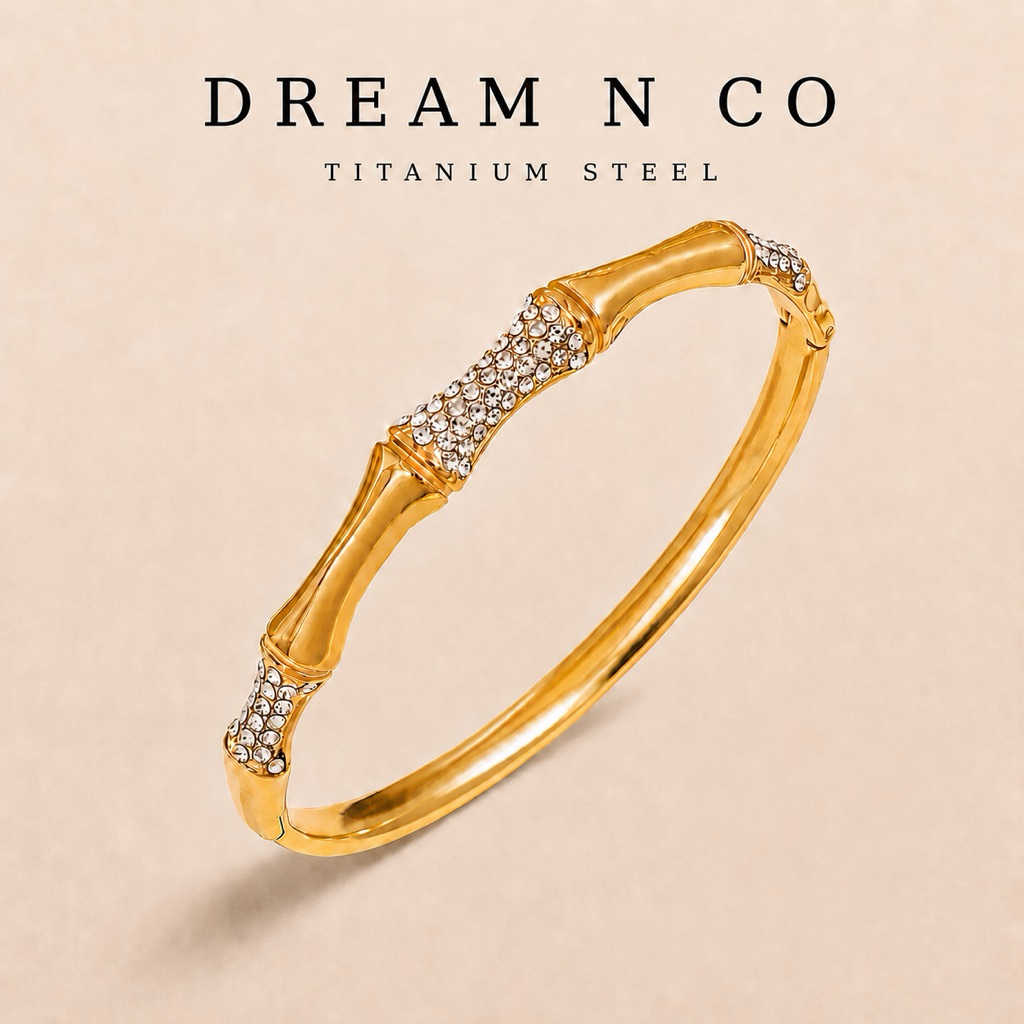GT224 BULUH Titanium Steel Gelang Tangan Perempuan | Bamboo Bracelet ...