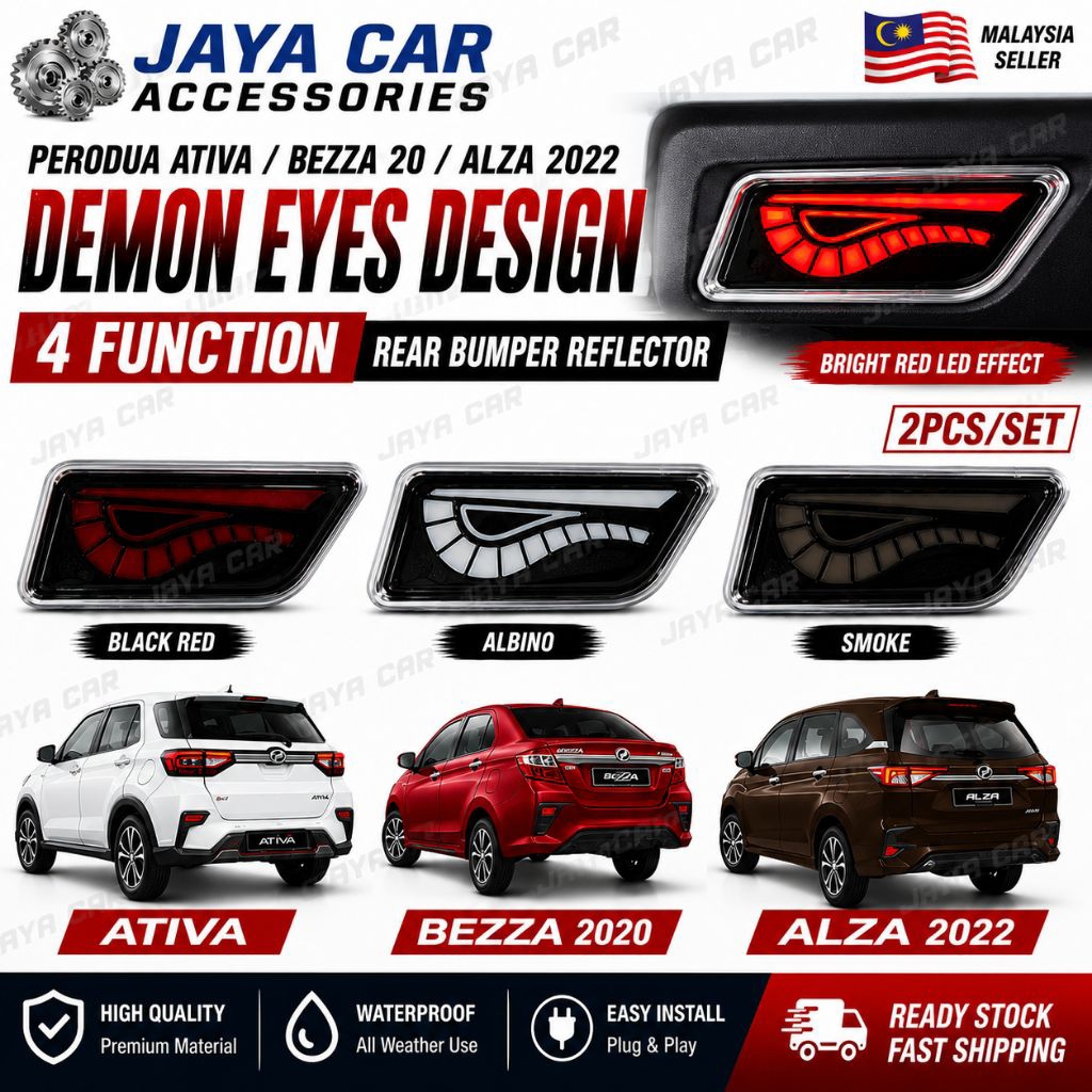 DTK Perodua Bezza 2020-2025/Ativa 2020/Alza 2022-2025 Demon Eyes Design ...