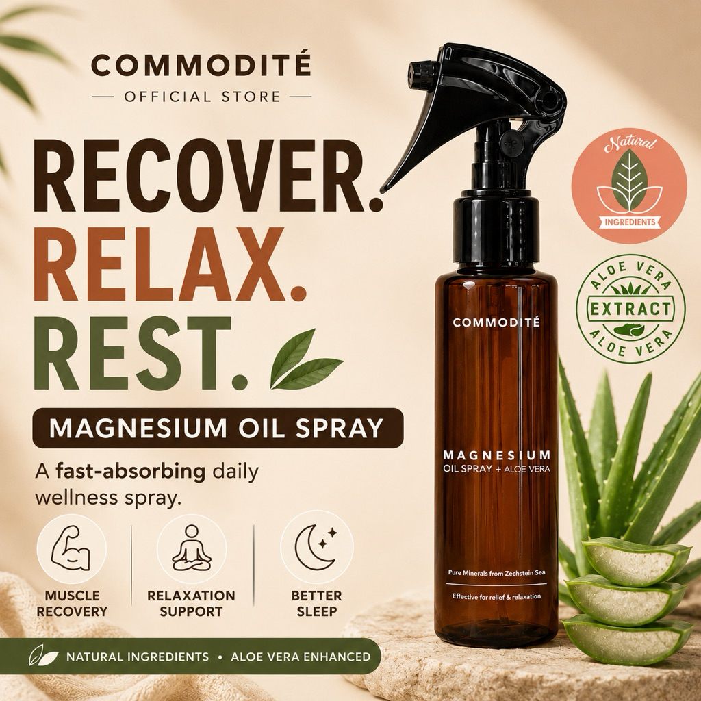 Commodite Magnesium Oil Spray 100ml | Natural | Sleep-aid | Relief ...