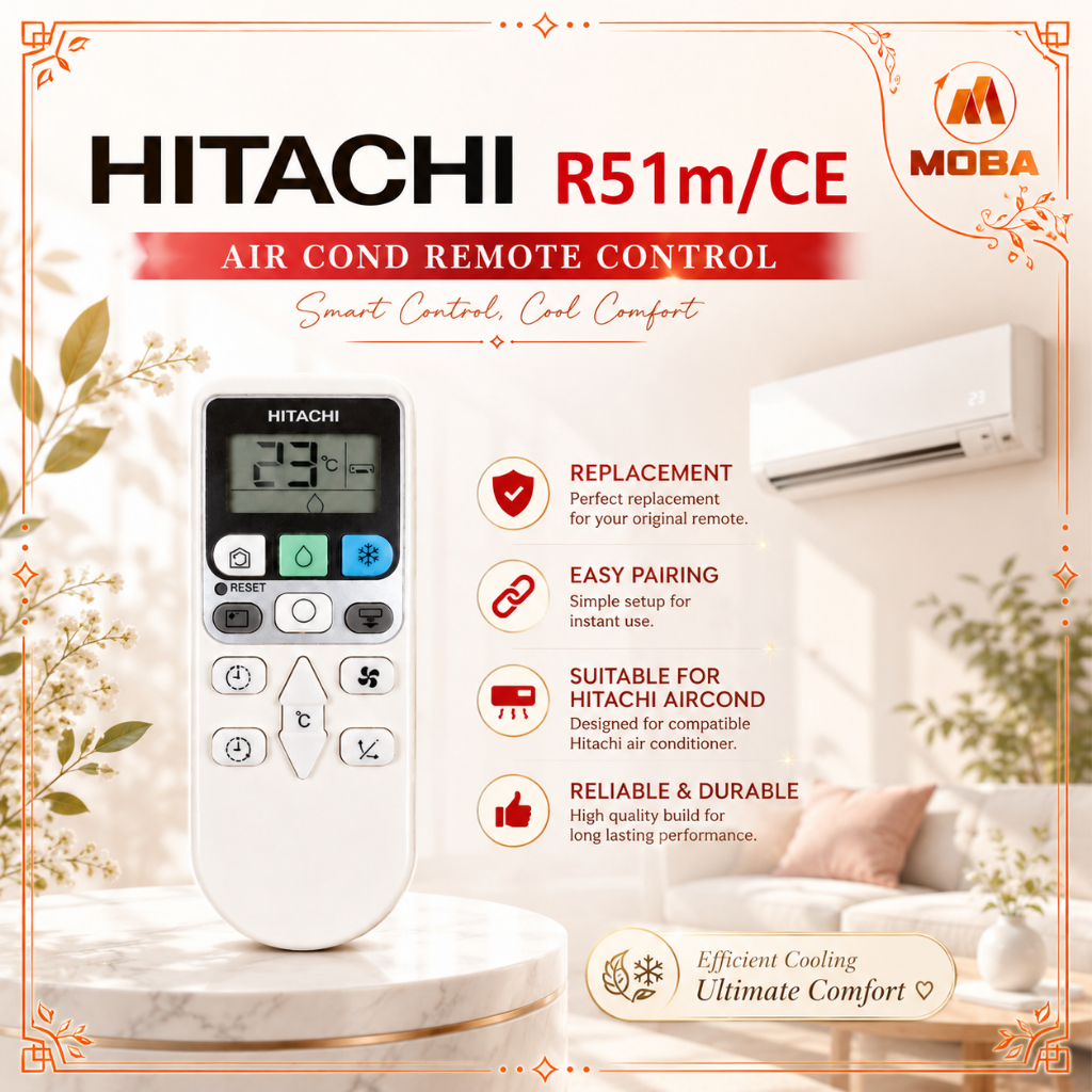 Hitachi Air Conditioner Remote Control Replacement Alat Kawalan Jauh ...