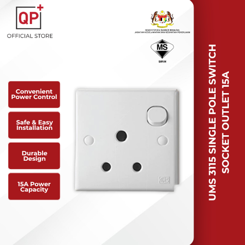 UMS 3115 SINGLE POLE SWITCH SOCKET OUTLET 15A l SUIS l 开关 | Shopee Malaysia