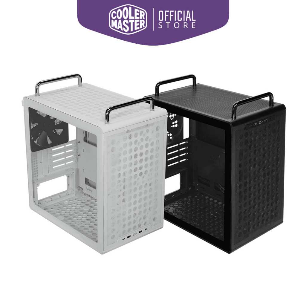 Cooler Master QUBE 340 | BLACK/WHITE | Micro-ATX Compact |Tower PC Case ...