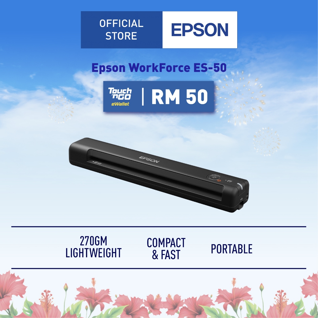[Redeem TNG RM50] Epson WorkForce ES-50 Portable Sheetfed Document ...