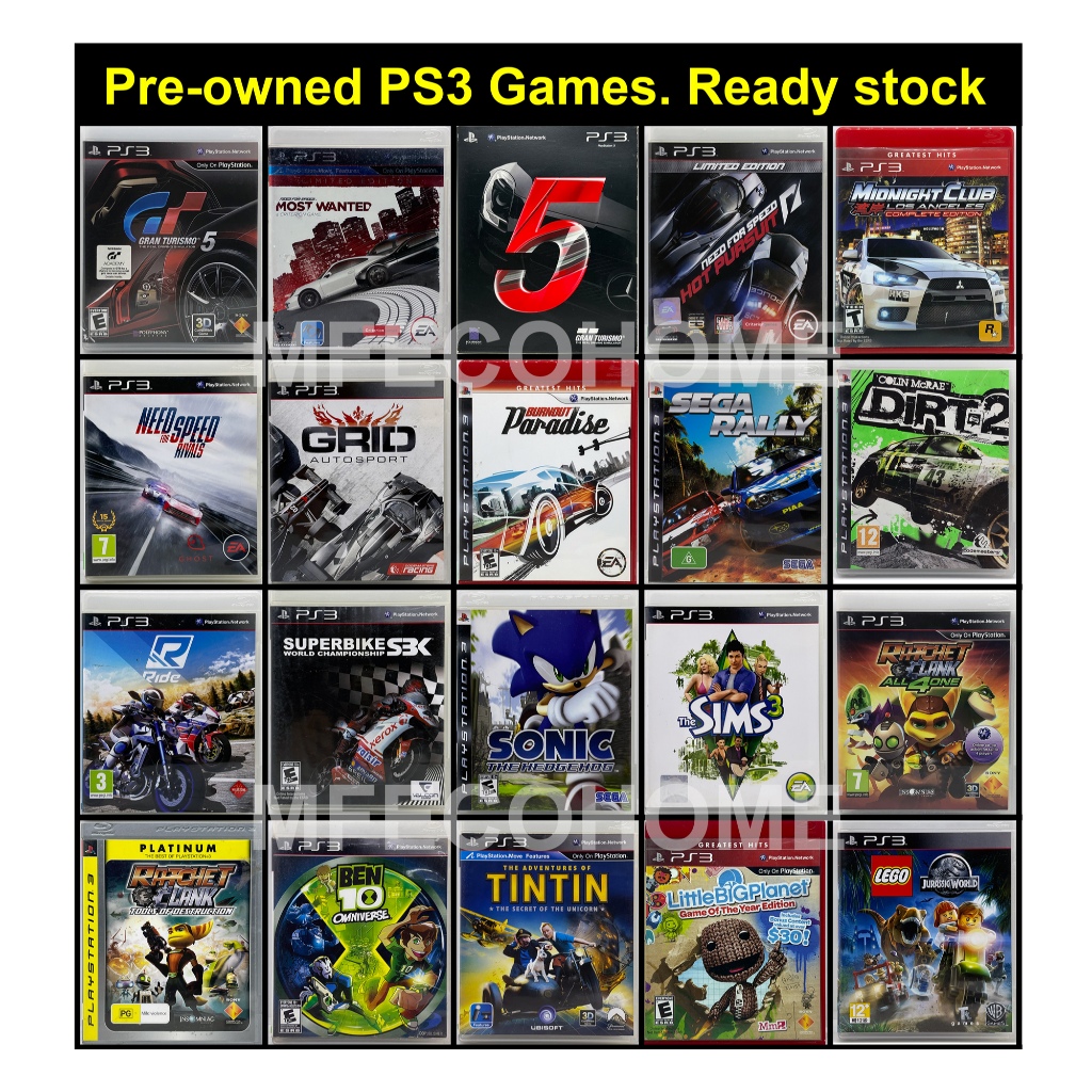 Original PS3 Pre Owned Used Gran Turismo Need for Speed F1 Sony ...
