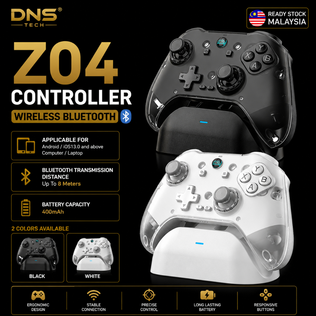 Z04 Wireless 2.4G Gaming Gamepad Bluetooth Controller Hall Joystick ...