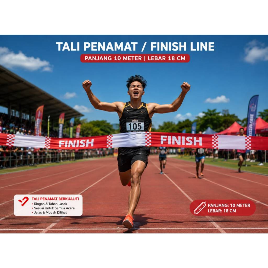 TALI PENAMAT DAN TALI BERMULA UNTUK SUKAN LARIAN / MERENTAS DESA /START ...