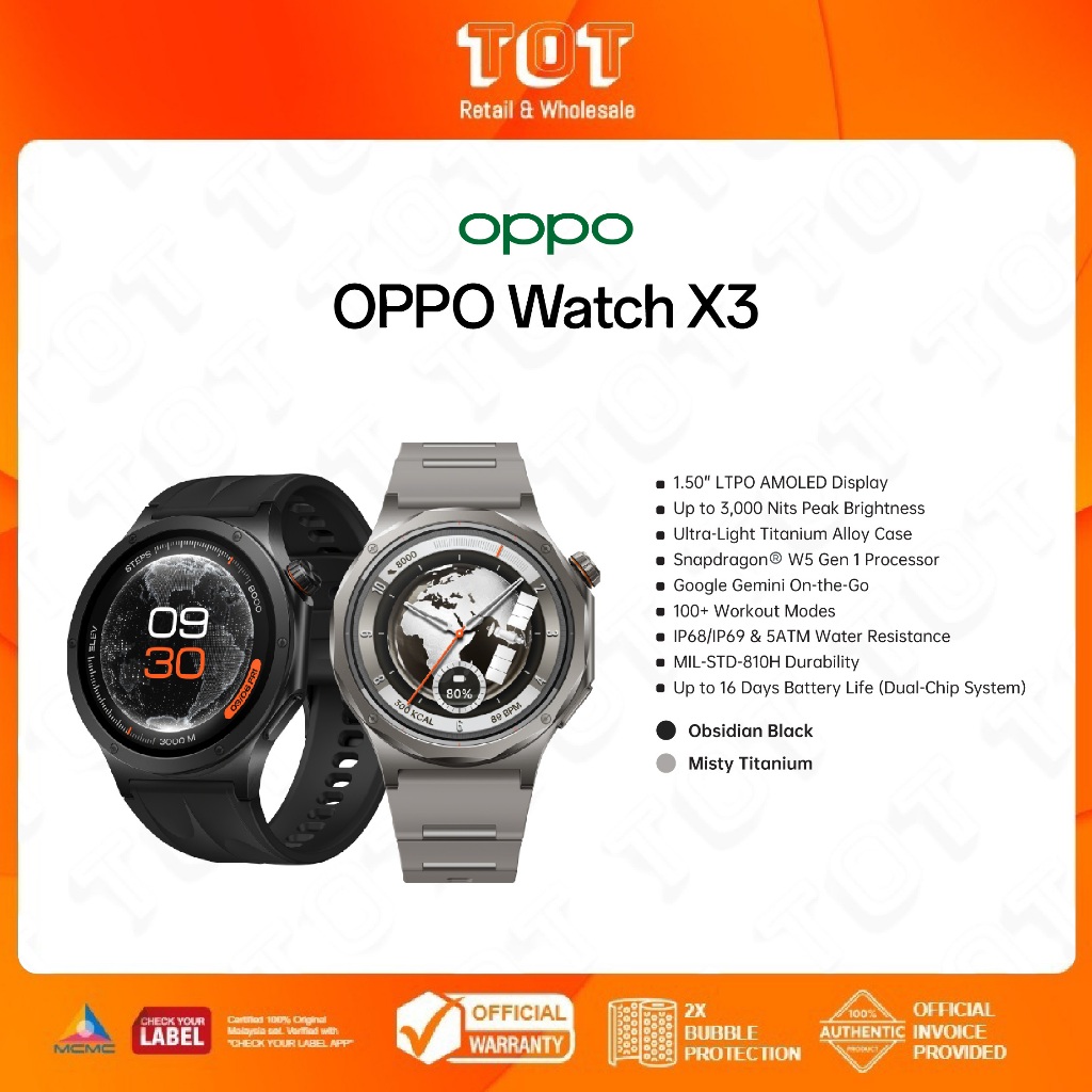 [NEW]OPPO Watch X3 Smartwatch | Wear OS by Google | Up to 16-Day ...