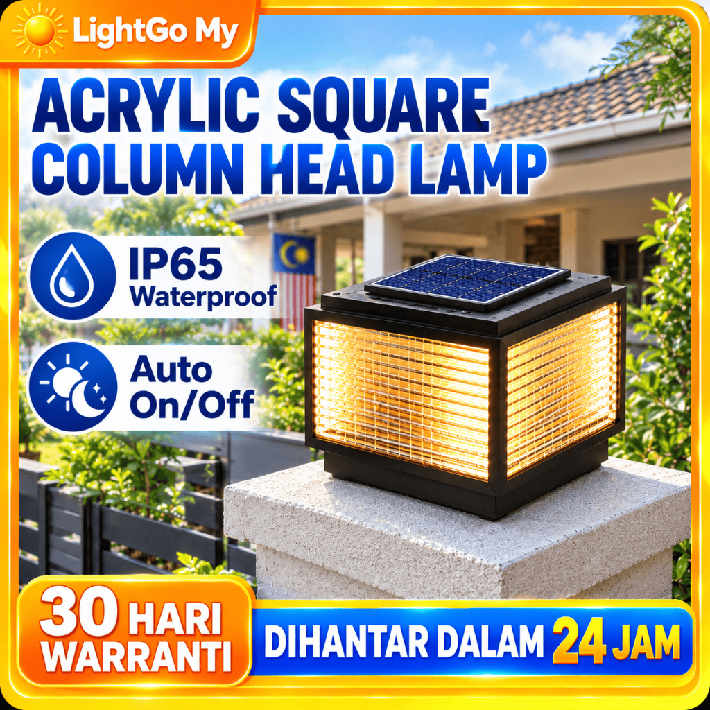 lampu solar outdoor waterproof Solar Pillar Lamp Outdoor Solar Column ...