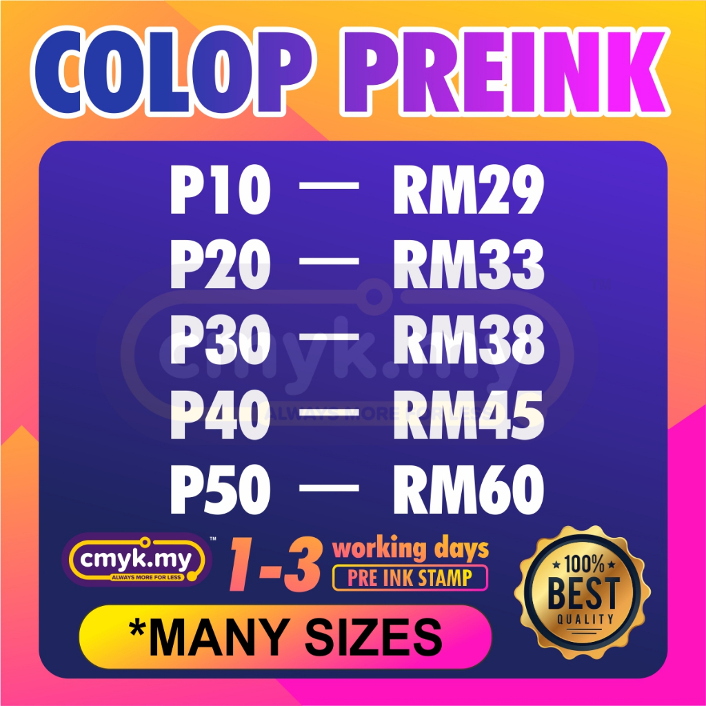 [HARGA CETAK] Rubber Stamp COLOP Self-Inking Stamp | Shopee Malaysia