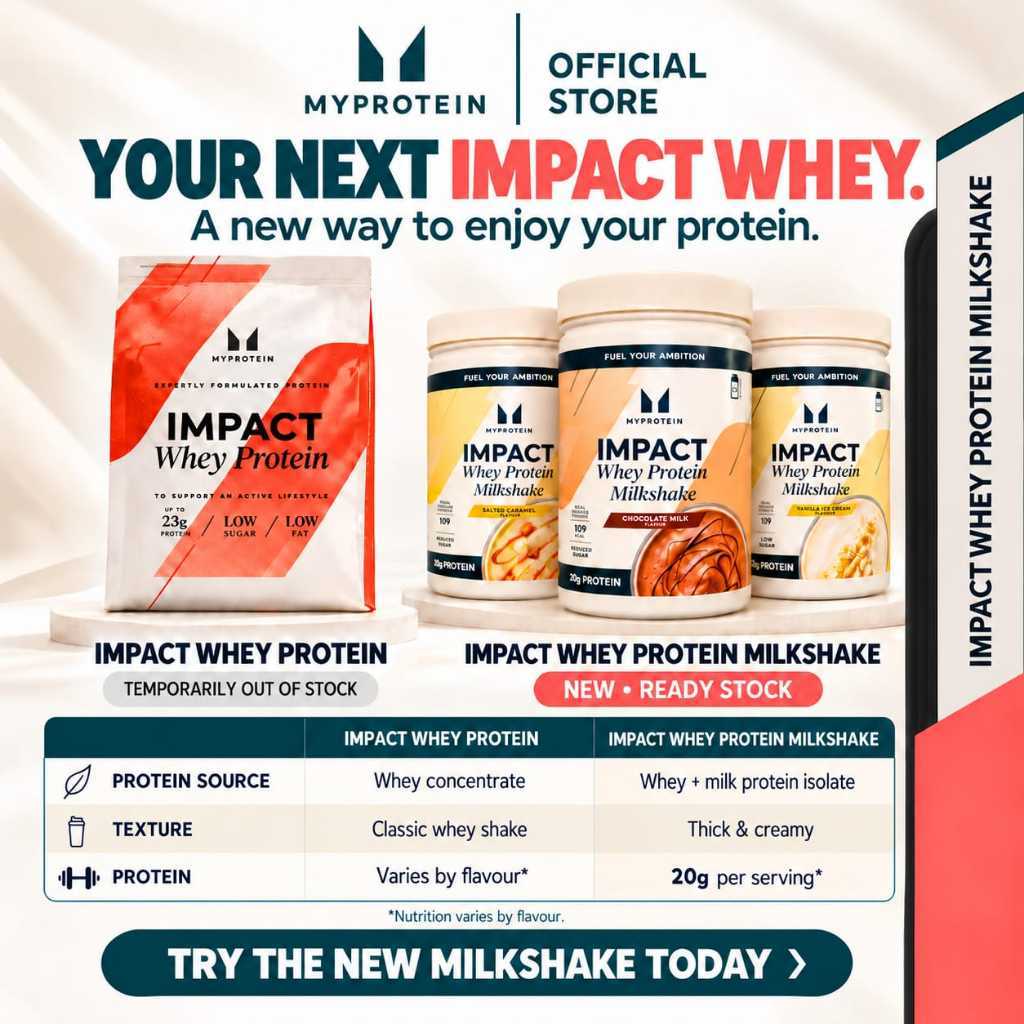 MYPROTEIN Impact Whey Protein MILKSHAKE / Impact Whey Protein - Susu ...