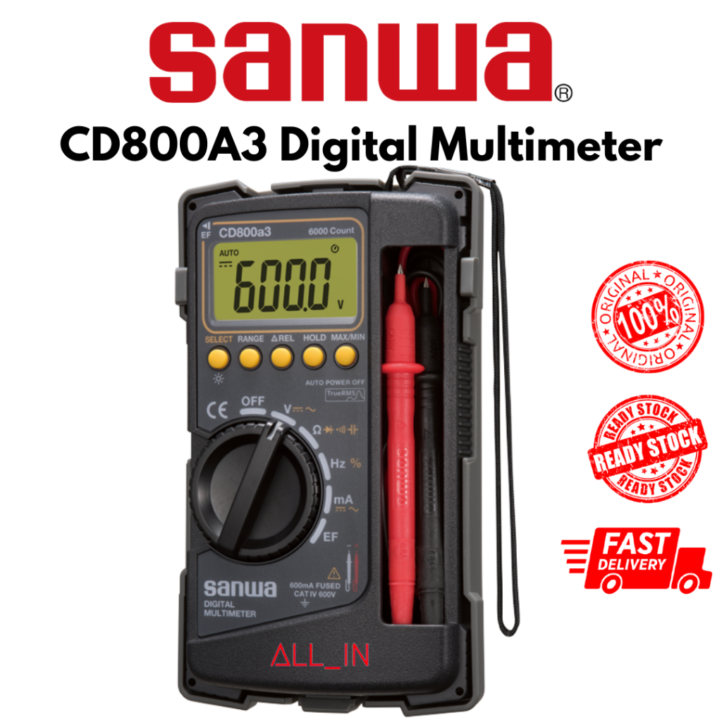 SANWA CD800A3 True RMS Digital Multimeter | Shopee Malaysia