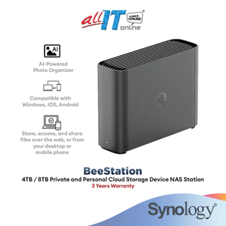 Synology BeeStation 4TB/8TB NAS Personal, Private and Family Cloud Storage Device (BST150-4T) / (BST170-8T)