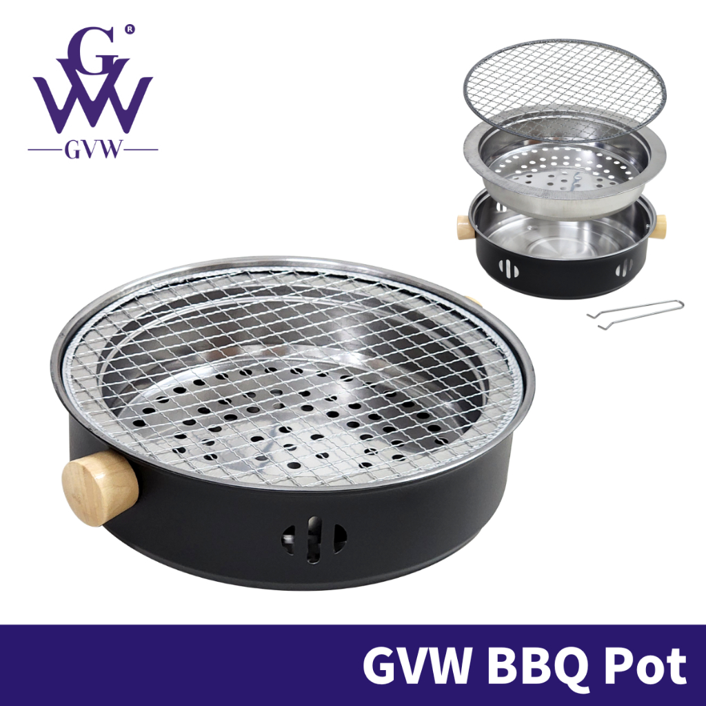GVW BBQ Pot Camping Cookware Cooking Set Tableware Picnic Pot Frying ...