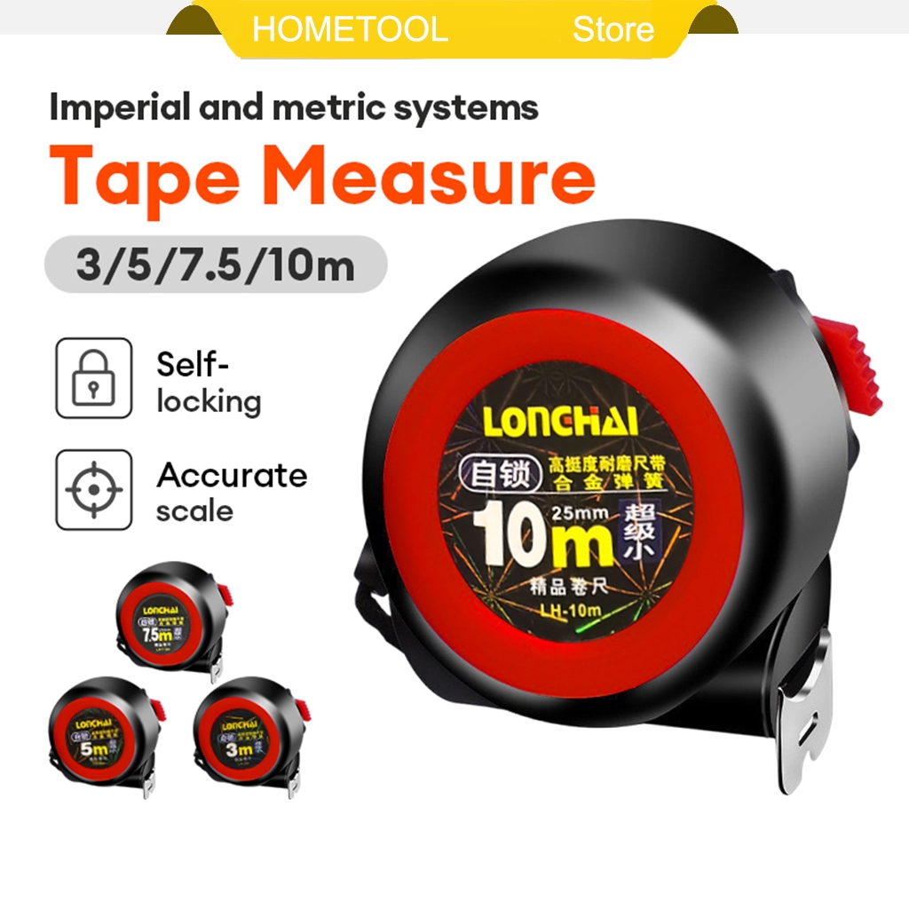 3m/5m/7.5m / 10m Measuring Tape Self-Locking Function High Precision ...