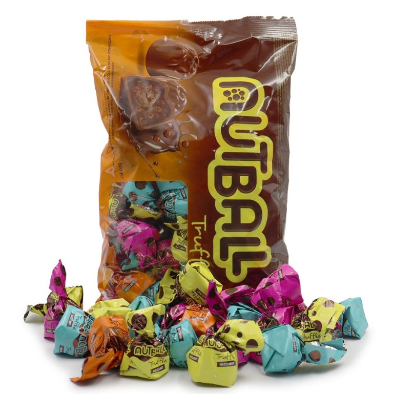 NUTBALL TRUFFLE COCOA COATED WITH CRISPY RICE AND HUZELNUT CREAM {500G ...