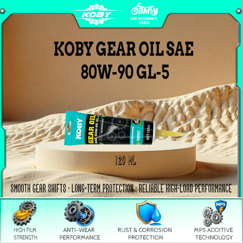 KOBY GEAR OIL SAE 80W-90 GL-5｜120ml｜Motorcycle Final Drive & Gearbox ...