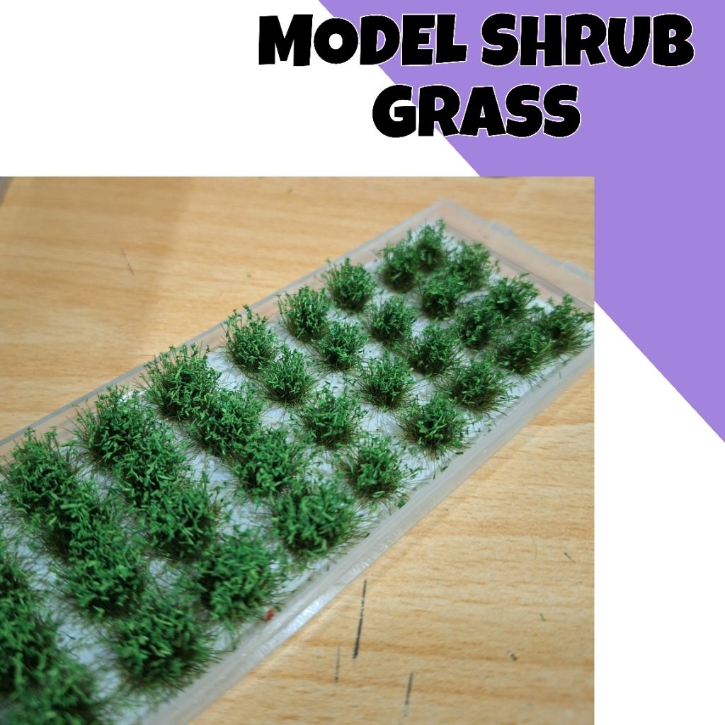 Model Shrub Grass 40pcs dark green/light green (diy material) | Shopee ...