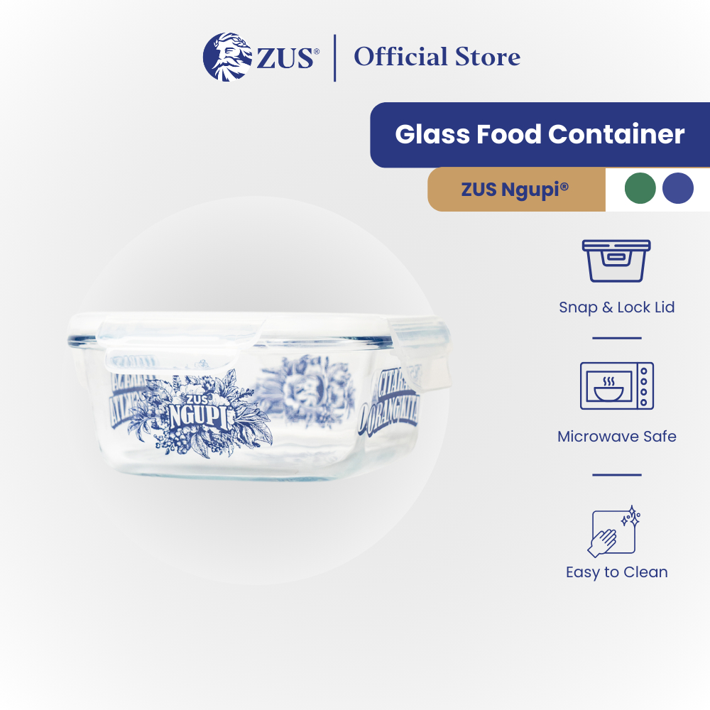 ZUS Ngupi® Glass Food Container | Shopee Malaysia