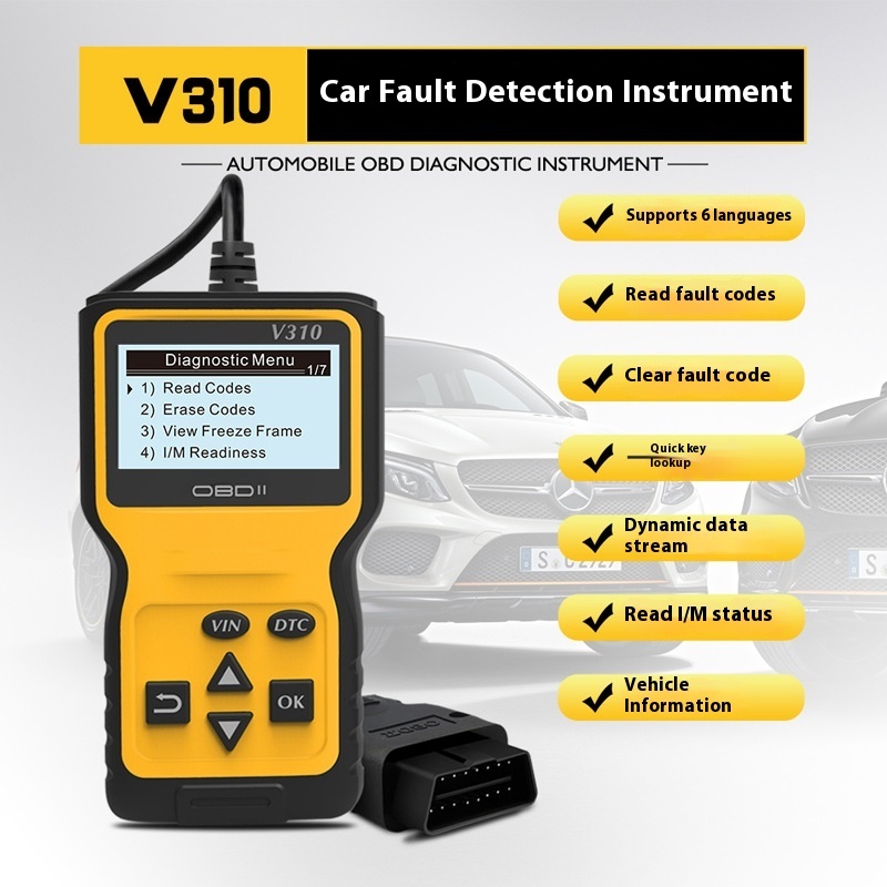 V310 OBD2 Code Reader Car fault code reader card Car fault diagnostic ...