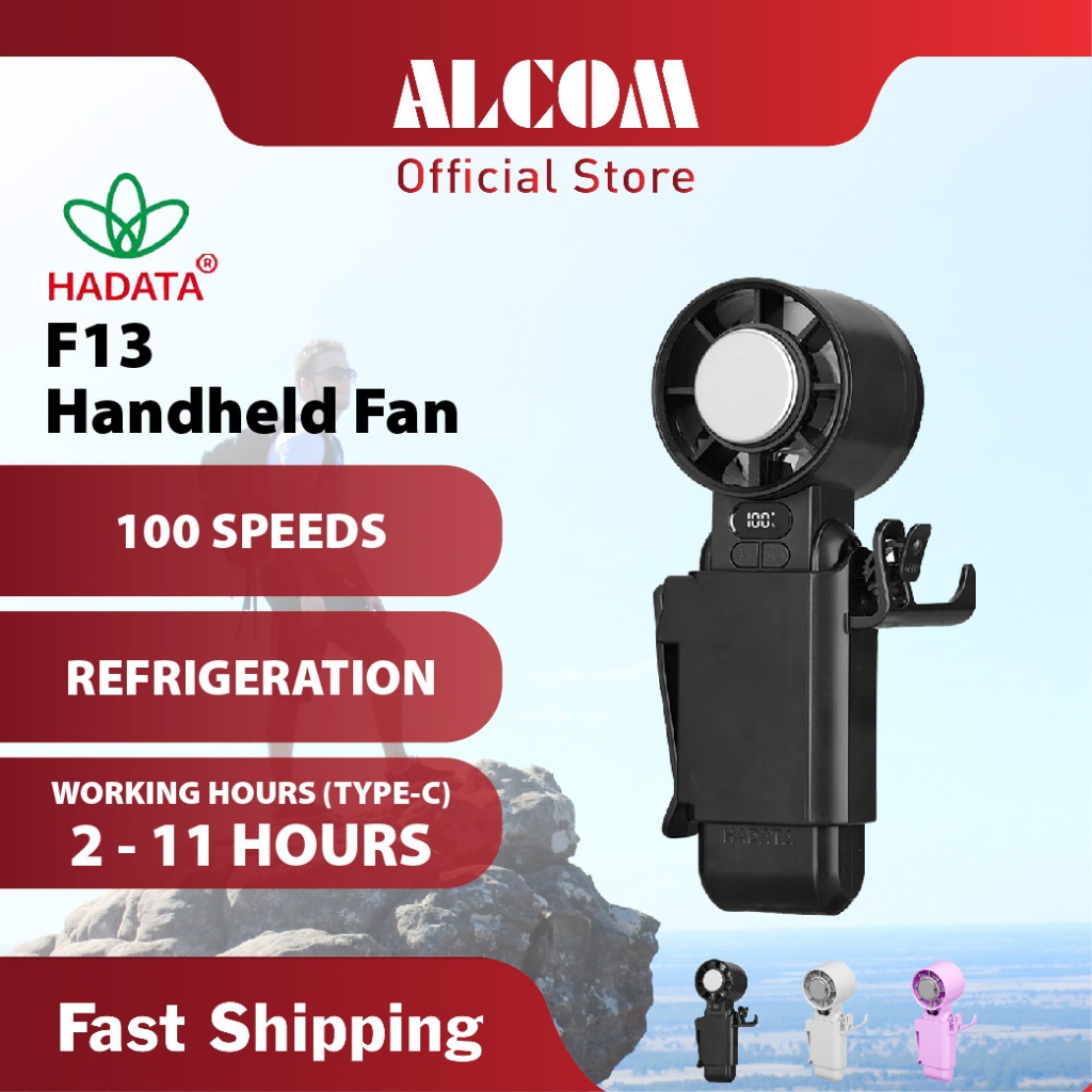 [New Arrival] HADATA F13 Handheld Fan with 100 Speeds, Refrigeration ...